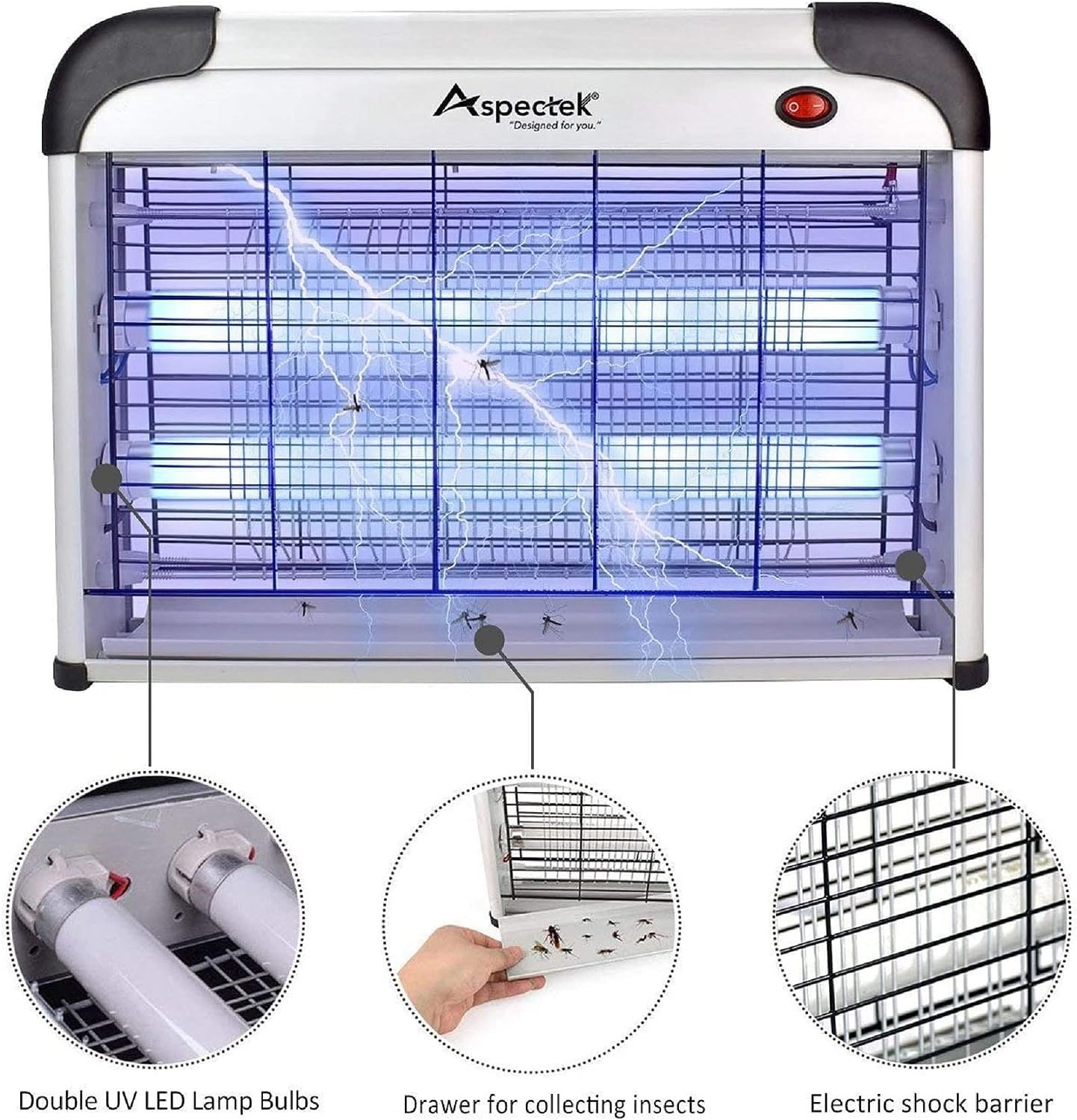 ASPECTEK 20W UV Light Fly Catcher Indoor and Insect Killer - Image 3